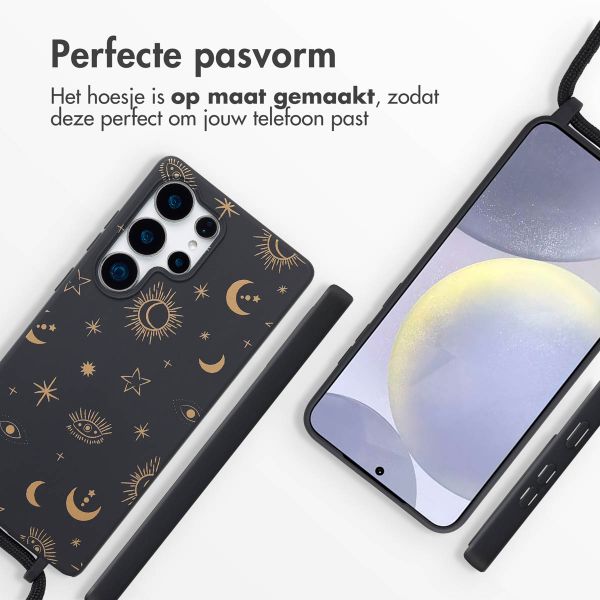 imoshion Siliconen design hoesje met koord Samsung Galaxy S25 Ultra - Sky Black