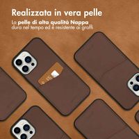 Accezz Premium Leather Card Slot Backcover Apple iPhone 13 Pro Max - Bruin