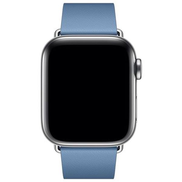 Apple Leather Band Modern Buckle Apple Watch Series 1-9 / SE - 38/40/41 mm / Series 10 - 42 mm - Maat L - Cornflower