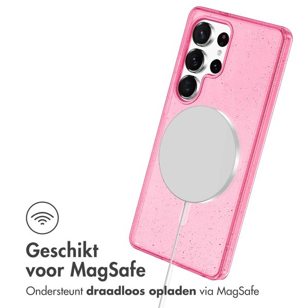 imoshion Sparkle Backcover met MagSafe Samsung Galaxy S25 Ultra - Glitter Roze