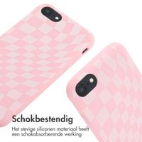 imoshion Siliconen design hoesje met koord iPhone SE (2022 / 2020) / 8 / 7 - Retro Pink