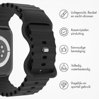imoshion Athletic siliconenbandje Apple Watch Series 1 t/m 9 / SE (38/40/41 mm) | Series 10 / 11 (42 mm) - Zwart