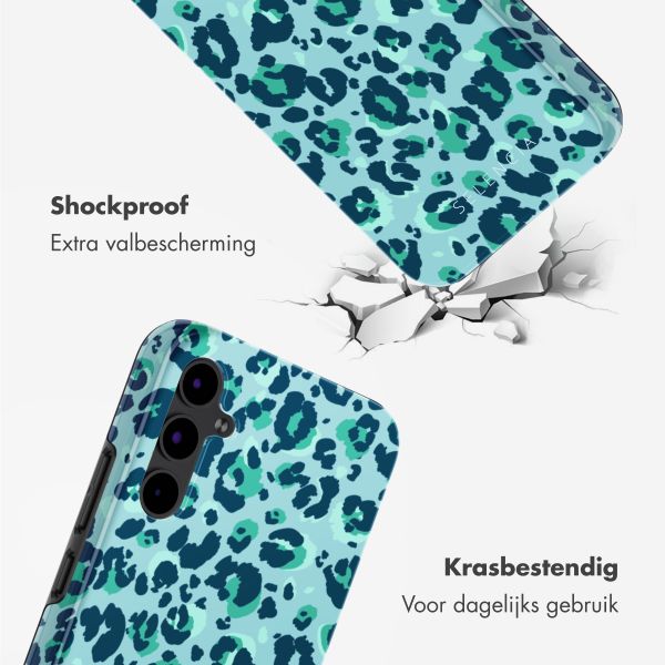 Selencia Vivid Tough Backcover Samsung Galaxy A34 - Wild Spots Light Blue