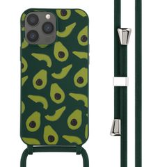 imoshion Siliconen design hoesje met koord iPhone 13 Pro Max - Avocado Green