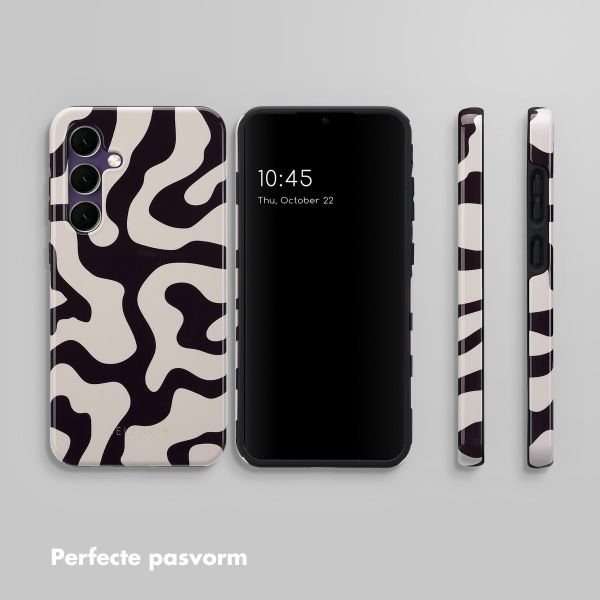 Selencia Vivid Backcover Samsung Galaxy S24 FE - Art Wave Black