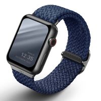 Uniq Aspen Braided bandje Apple Watch Series 1 t/m 10 / SE / Ultra (2) (44/45/46/49 mm) - Oxford Blue