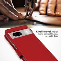 Selencia Echt Leren Bookcase Google Pixel 8a - Rood