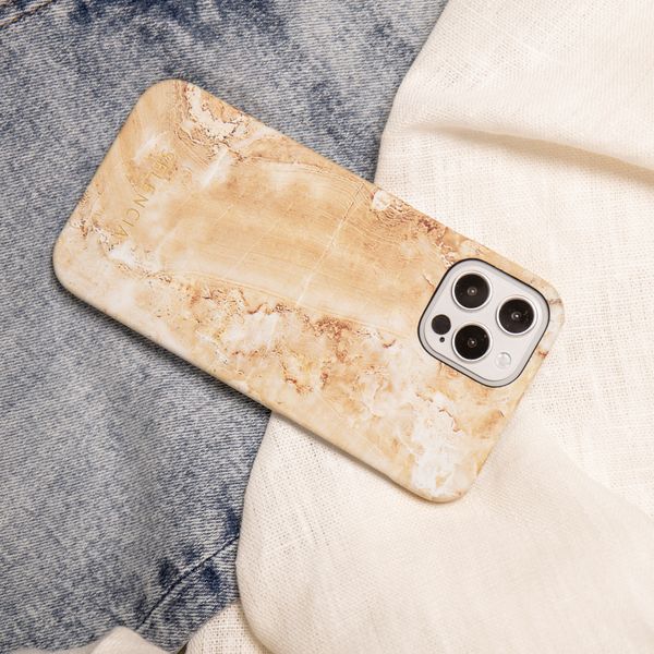 Selencia Maya Fashion Backcover Samsung Galaxy S21 - Marble Sand