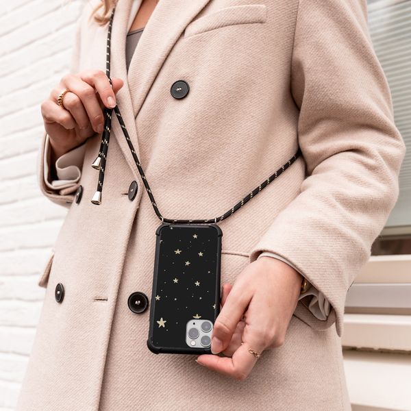 imoshion Design hoesje met koord Apple iPhone 14 Plus - Stars Gold