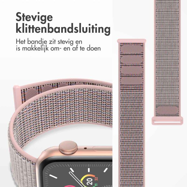 imoshion Nylon bandje Apple Watch Series 1 t/m 11 / SE / Ultra (44/45/46/49 mm) - Sand Pink