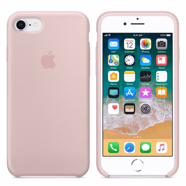 Apple Silicone Backcover Apple iPhone SE (2022 / 2020) / 8 / 7 - Chalk Pink