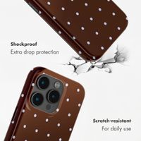 Selencia Vivid Back Cover Apple iPhone 15 Pro - Happy Dots Chocolate