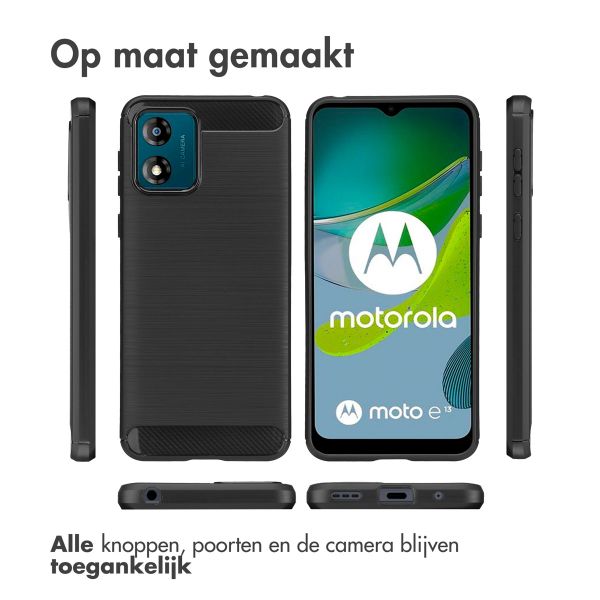 imoshion Brushed Backcover Motorola Moto E13 - Zwart