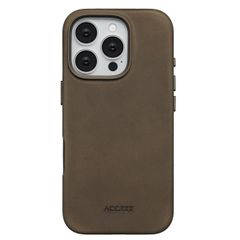 Accezz Vintage Leather Magsafe Backcover Apple iPhone 16 Pro - Rustic Brown