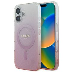 Guess MagSafe IML Glitter Gradient Case Apple iPhone 16 - Pink
