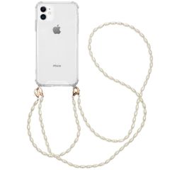 imoshion Backcover met koord + armband - Parels Apple iPhone 11 - Transparant