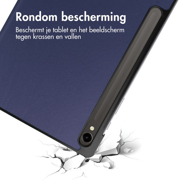 imoshion Trifold Bookcase Samsung Galaxy Tab S9 11.0 inch - Donkerblauw