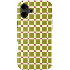 Selencia Vivid Backcover met MagSafe Apple iPhone 16 - Check This Olive