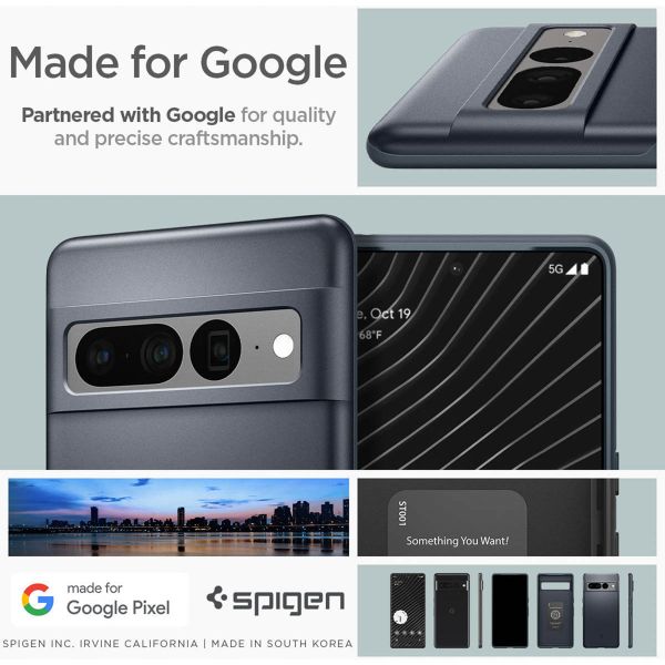 Spigen Thin Fit Backcover Google Pixel 7 Pro - Metal Slate