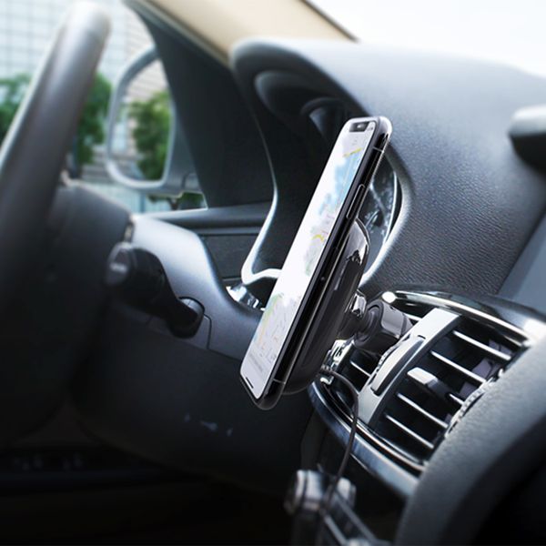 iOttie iTap 2 Wireless Fast Charging Mount - Telefoonhouder auto - Ventilatierooster - Magnetisch - Zwart