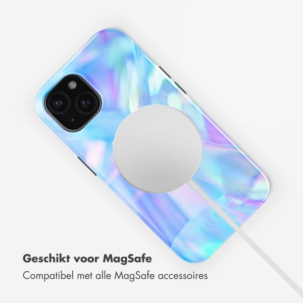 Selencia Vivid Backcover met MagSafe Apple iPhone 15 - Holographic Blue Dream
