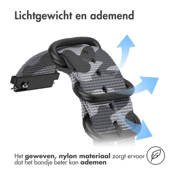 imoshion Rugged Nylon bandje  - Universeel 22 mm aansluiting - Donkergrijs