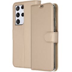 Accezz Wallet Softcase Bookcase Samsung Galaxy S21 Ultra - Goud
