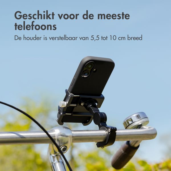 imoshion Aluminium Telefoonhouder Fiets - 360° draaibaar - Lichtgewicht - Universeel - Zwart