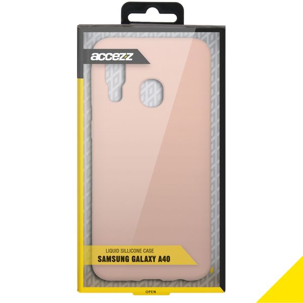 Accezz Liquid Silicone Backcover Samsung Galaxy A40 - Roze