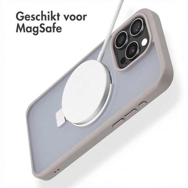 Accezz Ring Stand Backcover met MagSafe Apple iPhone 15 Pro Max - Grijs