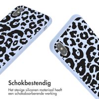 imoshion Siliconen design hoesje met koord Apple iPhone X / Xs - Animal Lila