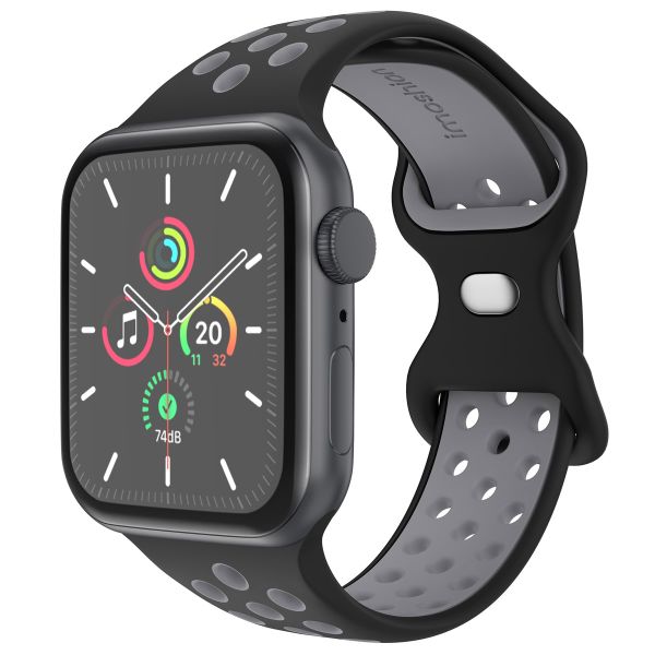 imoshion Sport⁺ bandje Apple Watch Series 1 t/m 10 / SE / Ultra (2) (44/45/46/49 mm) - Maat S/M - Black & Anthracite