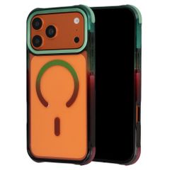 Selencia Gradient Backcover met MagSafe Apple iPhone 17 Pro - Groen / Bruin