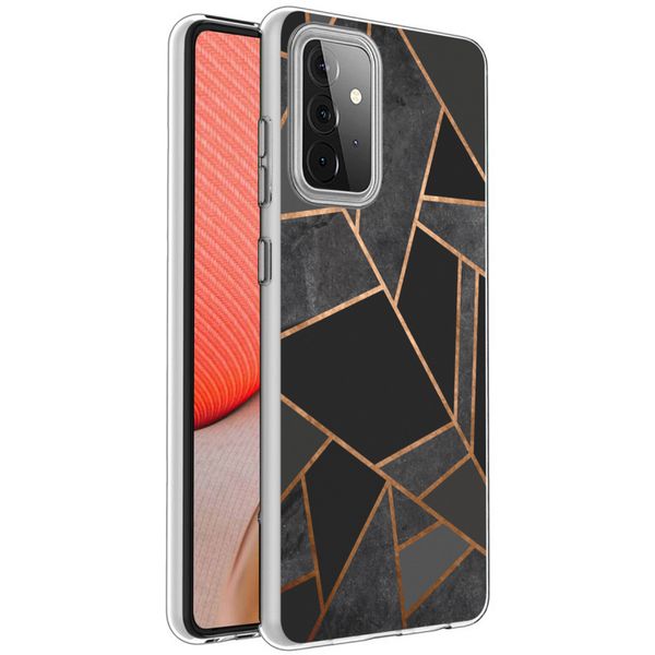 imoshion Design hoesje Samsung Galaxy A72 - Grafisch Koper / Zwart