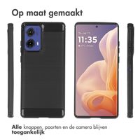 imoshion Brushed Backcover voor de Motorola Moto G85 - Zwart