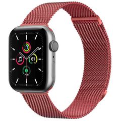 imoshion Milanees magnetisch bandje Apple Watch Series 1 - 9 / SE (38/40/41 mm) | Series 10 / 11 (42 mm) - Maat S - Rood