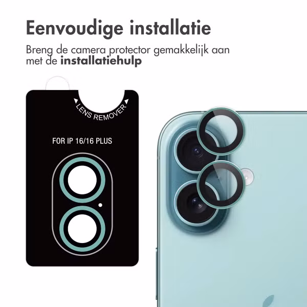 imoshion 2 Pack Camera lens protector Apple iPhone 16 / 16 Plus - Teal