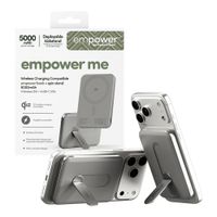 Empower by PanzerGlass Empower Bank Powerbank met Standaard 5.000 mAh - MagSafe en Qi2 - Wit