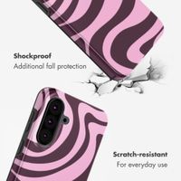 Selencia Vivid Back Cover Samsung Galaxy A37 (5G) - Wavy Swirl Pink Plum