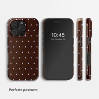 Selencia Vivid Backcover Apple iPhone 16 Pro - Happy Dots Chocolate