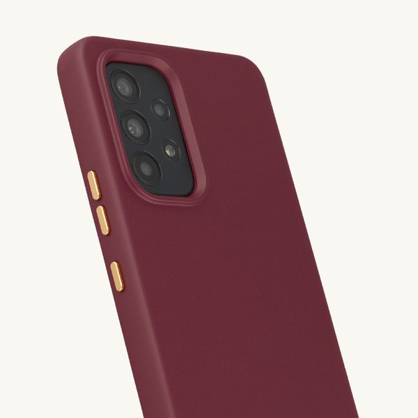 Selencia Rivièra MagSafe Backcover met afneembare haakjes Samsung Galaxy A53 - Bold Burgundy