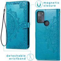 imoshion Mandala Bookcase Motorola Moto G50 - Turquoise