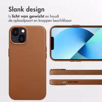 Accezz MagSafe Leather Backcover Apple iPhone 13 - Sienna Brown
