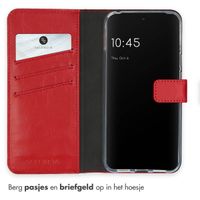 Selencia Echt Lederen Bookcase Google Pixel 8 - Rood