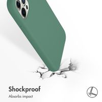 Accezz Liquid Silicone Back Cover with MagSafe Apple iPhone 12 (Pro) - Dark Green