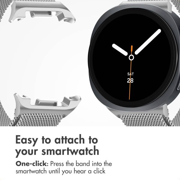 imoshion Milanese magnetic band Samsung Galaxy Watch 9 (40/44mm) / Watch 8 (40/44mm) / Classic (46mm) - Silver