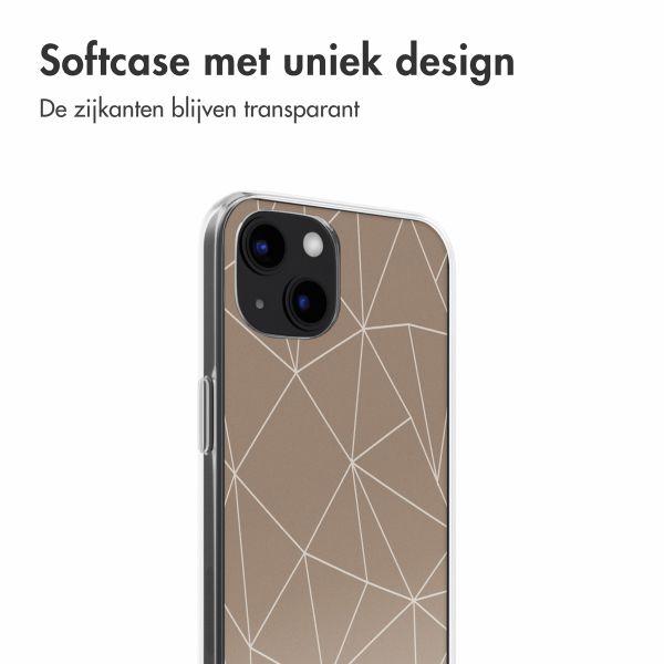 imoshion Design hoesje iPhone 13 - Graphic Lines Beige