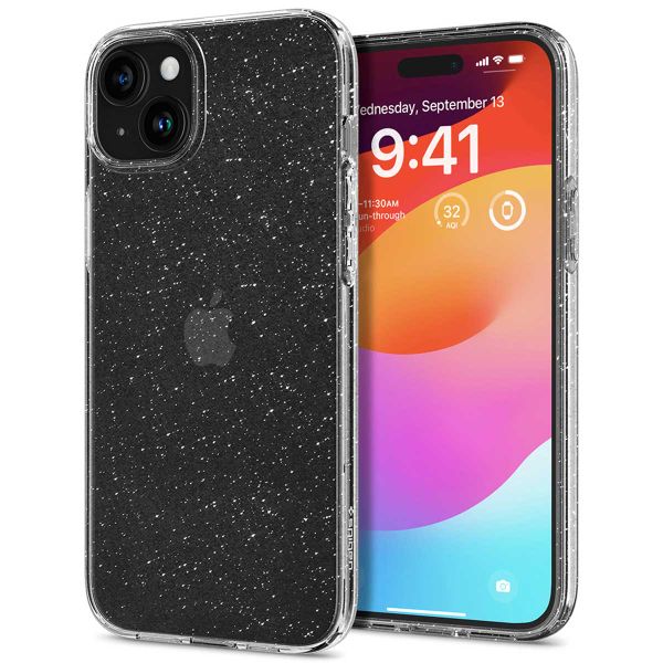 Spigen Liquid Crystal Glitter Backcover iPhone 15 - Crystal Quartz