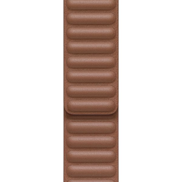 Apple Leather Link Apple Watch Series 1-9 / SE - 38/40/41 mm / Series 10 - 42 mm - Maat M/L - Saddle Brown