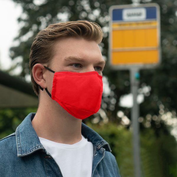 imoshion Herbruikbaar, wasbaar mondkapje 3-laags katoen - Rood